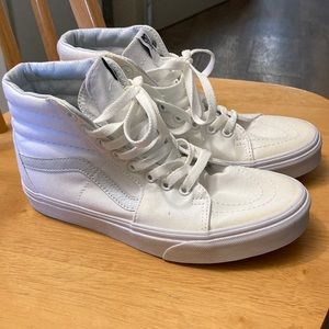 White high top Vans
